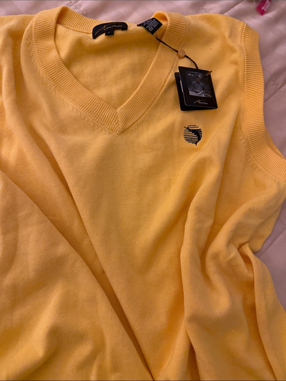 NWT Nick Price Cotton and Cashmere Golf Sweater